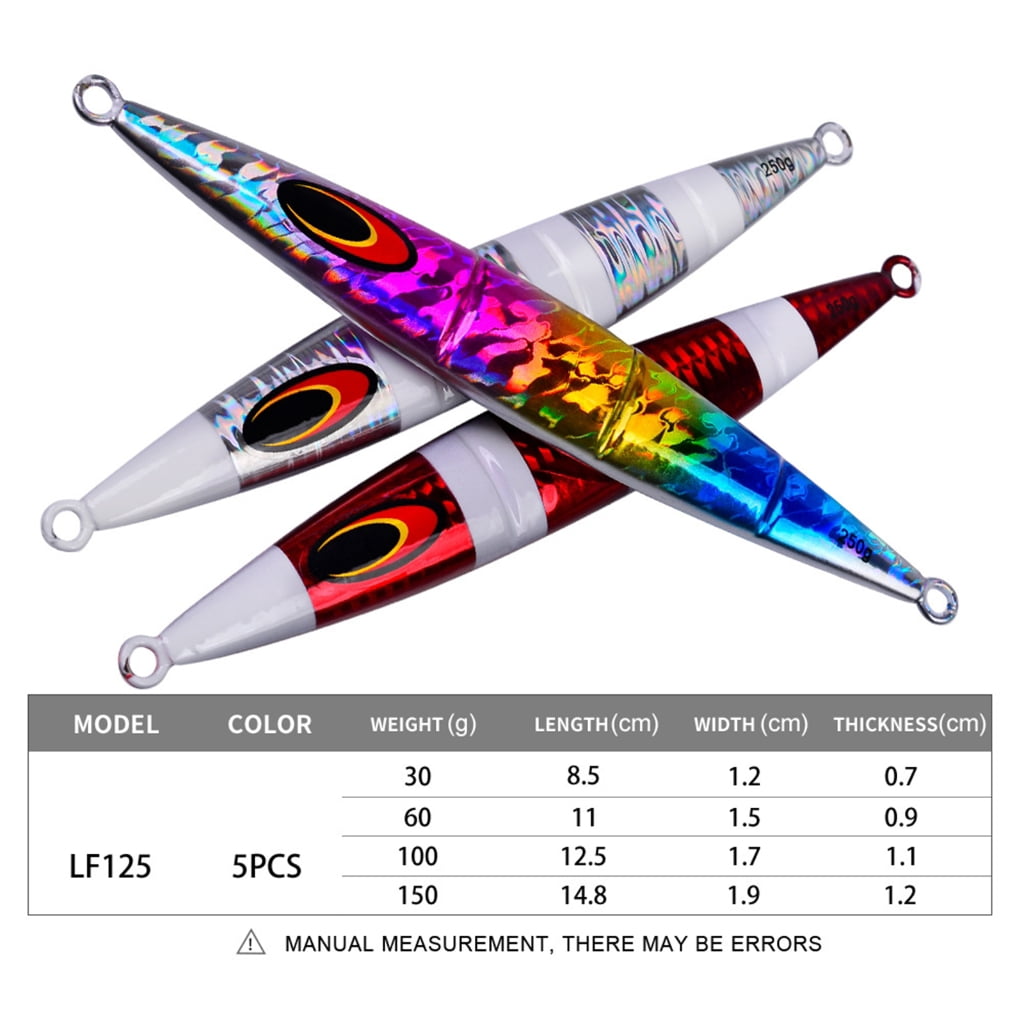 5Pcs Hard Metal Slow Pitching Jigs Freshwater Saltwater Fishing Glow Lures Sea Fishing Lures Swimbait