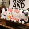 thumbnail image 3 of Sanrio Hello Kitty Kuromi Throw Pillow Baby Stuffed Toys Anime Cat Plush Toys Plushie Gifts  Dolls, 3 of 10