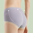 thumbnail image 4 of Besolor Women's Seamless Mid Waist Underwear Lace Stretch Breathable No Show Panties Ladies Briefs Underpants, 4 of 5