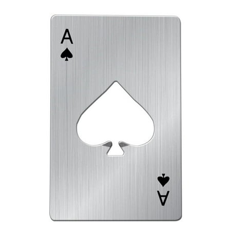 

OOKWE Pokers Card Spades A Stainless Steel Opener Bottle Opener Soda Beer Elegant Gift