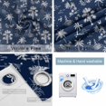 thumbnail image 4 of Navy Blue Tropical Plant Blackout Curtains for Bedroom/Living Room, Thermal Insulated Kitchen Curtains, Summer Coconut Trees Coastal Grommet Darkening Window Treatment Drapes 52"x63"x2, 4 of 8