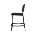 thumbnail image 3 of Amisco Sullivan 26 in. Counter Stool - Black Polyester / Black Metal, 3 of 9
