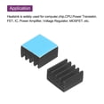 thumbnail image 4 of Uxcell 20Pcs 9x9x5mm Heatsink Aluminum Radiator With Thermal Blue Sticker for Chip CPU, Power Transistor, FET, IC,Black, 4 of 6
