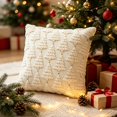 thumbnail image 7 of Christmas Pillow Covers 18x18 inch Christmas Decorations Clearance, Sofa Couch Pillow Covers Square Fall Winter Decor Pillowcase for Farmhouse, Holiday Decorative Throw Pillow Covers for Home, White, 7 of 7