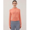 thumbnail image 2 of ORUYROP Veste de Course Légère Extensible pour Femmes avec Fermeture Éclair Complète et Trous pour les Pouces, 2 of 7