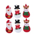 thumbnail image 4 of DEEPCRAFF 6Pcs Christmas Cutlery Bags Assorted Color Reusable Tableware Holder for Festive Dinner, 4 of 8