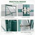 thumbnail image 4 of Outsunny 6' x 8' x 7' Walk-in Plant Polycarbonate Greenhouse with Temperature Controlled Window HobbyÂ&nbsp;Greenhouse for Backyard/Outdoor, 4 of 9