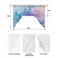 thumbnail image 6 of Blue Purple Pink Floral Marble Kitchen Swag Valances for Windows, Contemporary Abstract Art Swag Valances Curtains for Living Room, Rod Pocket Window Treatments for Bathroom, Bedroom, Cafe, 56"x36", 6 of 6