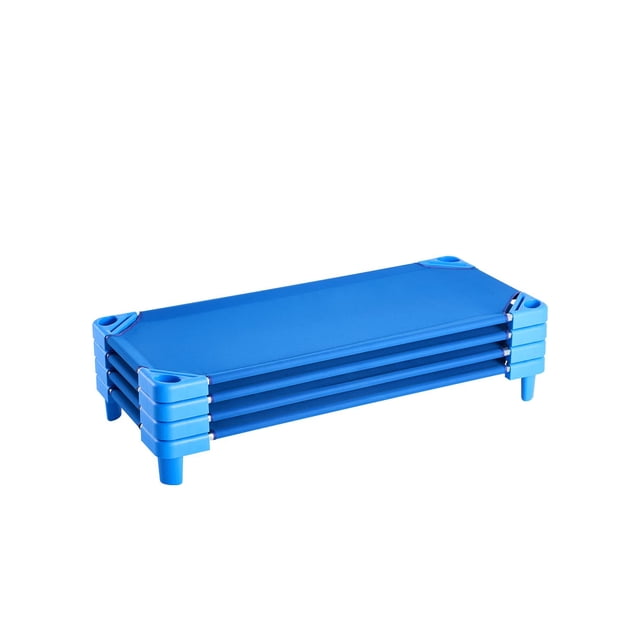 Cuna apilable para niños VEVOR, paquete de 4 unidades, color azul