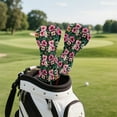 thumbnail image 3 of Yuyamidu Hibiscus Golf Club Head Covers Tropical Frangipani Driver Headcover Fairway Wood Head Cover Hybrid Headcover, PU Leather Golf Head Covers, 3 of 7