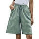 thumbnail image 1 of Pantalones Cortos Para Mujer Trendy Casual Cordón Cordón Bolsillo Color Sólido Odeerbi ODB166080, 1 of 8