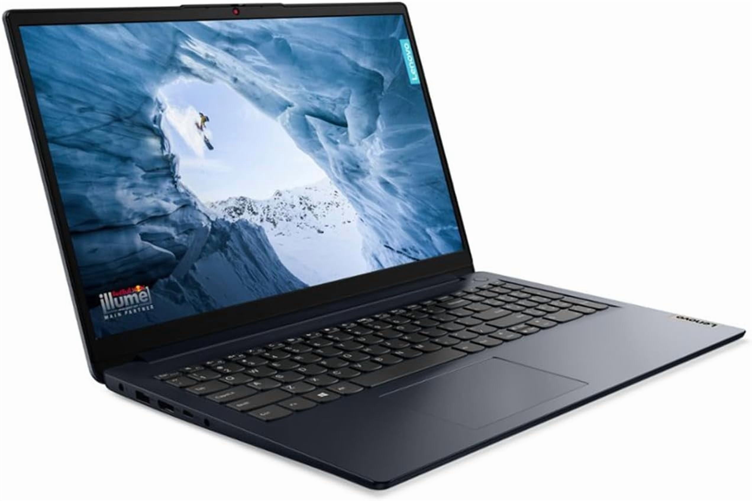 Lenovo IdeaPad 1 15.6" FHD Touchscreen (1920 x 108) Laptop, Intel Core i5-1235U, 8 GB RAM, 512 GB SSD, Windows 11 in S Mode, Wi-Fi, Abyss Blue, 82QD00HMUS