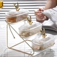 thumbnail image 4 of Fruit Bowl for Kitchen Counter, Candy Dish with Lids Multi Compartment Fruit Basket with Metal Rack Modern Candy Jar for Candies and Snacks Display Stand for Home Kitchen Party(Double Tiered ), 4 of 6