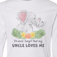 thumbnail image 4 of Inktastic I'll Never Forget That My Uncle Loves Me Cute Elephants Long Sleeve Youth T-Shirt, 4 of 5