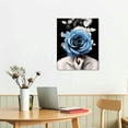 thumbnail image 2 of RUIYC Modern A Garland of White Flowers on Her Head Wall Art Woman Posters Black Background Canvas Artwork Ready to Hang for Bedroom Home Decoration - 16x20in, 2 of 4