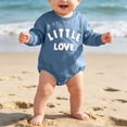 thumbnail image 5 of Newborn Baby Sweatshirt Long Sleeve Crewneck Letter Embroidery Romper Infant Boys Girls Spring Fall Soft Onesie Outfits Blue 3-6 Months, 5 of 7