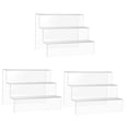 thumbnail image 4 of Worgeous 3 pcs  Acrylic Ladder Type Display Stand Multi-layer Models Adornments Showing Shelf Doll Perfume Organizer Storage Holder, 4 of 8