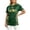 Green, variant on Boys Brazil Stripe Badge Print Top Short Sleeve Soccer Jersey Style Crew Neck Tee Classic Football Fan Match Shirt