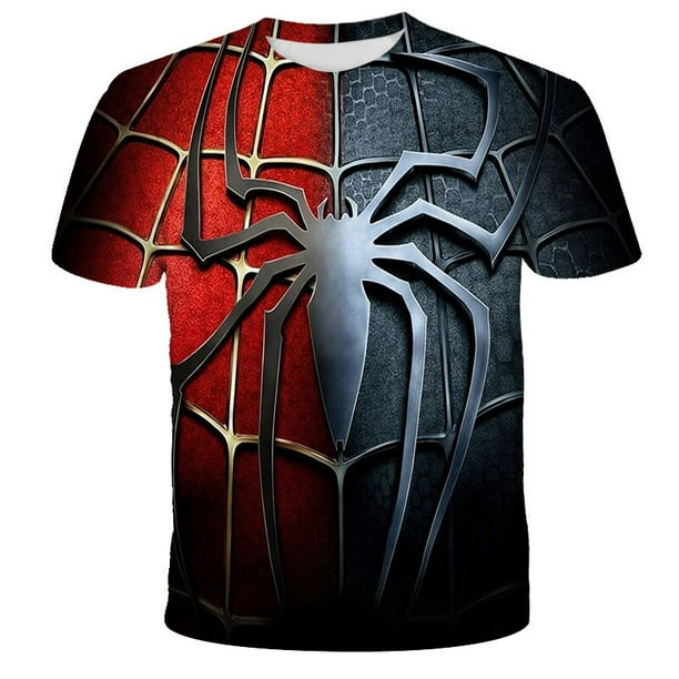 Baby Girls Boys T-shirts Marvel Superhero Spiderman T Shirts 3 4 5 6 7 8-14 Years Old Kids Clothes Top Tees The Avengers Clothes9T Gong Bohan LED