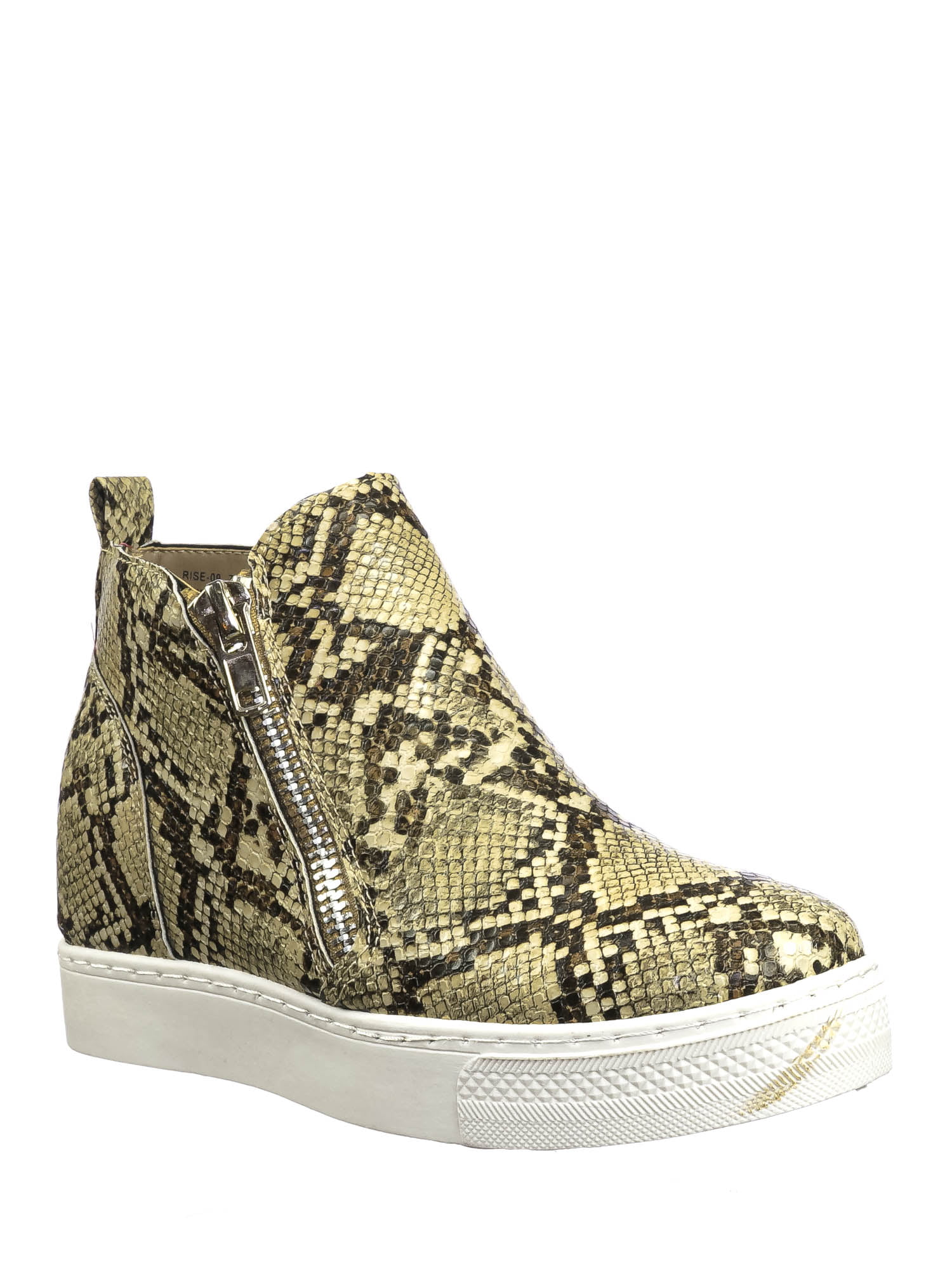 Womens Lace Up Camo High Top Fashion Sneakers Athletic Shoes hidden wedge heel 
