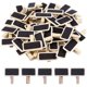 thumbnail image 1 of Paquete de 50 mini pizarrones de madera para notas, clips cuadrados para papel, fotos de madera. Afortunado Sencillez, 1 of 5