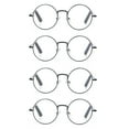 thumbnail image 3 of EYE ZOOM 4 Pack Metal Frame Round Reading Glasses with Spring Hinge (Black, +2.50 Strength), 3 of 5
