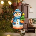 thumbnail image 6 of Zhourta Christmas Blue Snowman Ornament Hanging Decoration for Christmas Tree 2D Acrylic Flat Ornament 3 Inch, 6 of 6