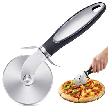 Pizza Cutter Wheel, BUSATIA Food Grade Stainless Steel Super Sharp Pizza Cutter, Heavy Duty Pizza Slicer Wheel Cutter with Non Slip Handle and Finger Protector