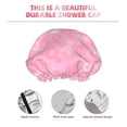 thumbnail image 5 of Balery Breast Cancer Awareness Shower Caps, Double Layer Waterproof Shower Cap, Double Layers Reusable Shower Cap With Soft Comfortable For Long Thick Hair Soft Bath Shower Hair Caps, 5 of 9