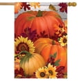 thumbnail image 2 of Briarwood Lane Autumn Pumpkin Trio House Flag, 2 of 4
