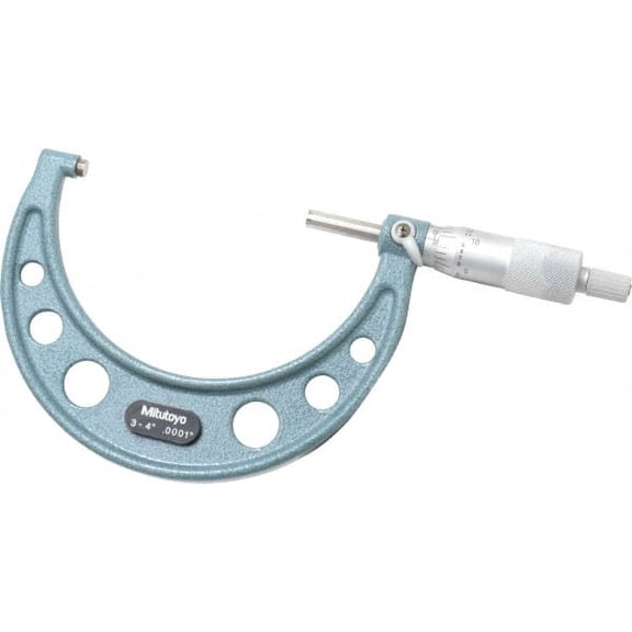 Mitutoyo 3 to 4" Range, 0.0001" Graduation, Mechanical Outside Micrometer