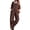 Chocolate, variant on Womens Denim Overalls Loose Fit Barrel Leg Adjustable Strap Hip Hop Jean Jumpsuits