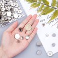 thumbnail image 3 of 100pcs Alloy Shank Buttons Metal Flat Buttons 11.5mm 12.5mm 15mm 18mm 20mm Round Sewing Buttons - Platinum, 3 of 9