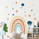 thumbnail image 3 of Pegatinas de pared de flores de arcoíris, adhesivo artístico de pared para despegar y pegar, calcomanías de pared para habitación de niños brillar Electrónica, 3 of 5