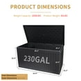 thumbnail image 2 of 230 Gallon Resin Outdoor Storage Box, Waterproof Trash Can Storage Shed with Lockable Lid for Garbage Tools, Pool Accessories, Black, 2 of 7