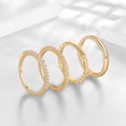 thumbnail image 4 of Ydou 4PCS 18K Gold Plated Rings for Women, Non Tarnish Fashion CZ Thumb Pinky Stackable Ring Set, Christmas Jewelry Gifts Teen Mom Girlfriend Stocking Stuffers Size 6/7/8/9/10, 4 of 7
