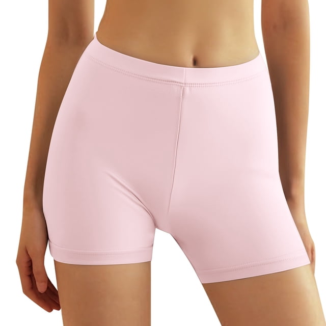 Ropa interior de seda de color liso y cintura media para mujer - Leggings cómodos y transpirables de punto - Tallas M-XXL
