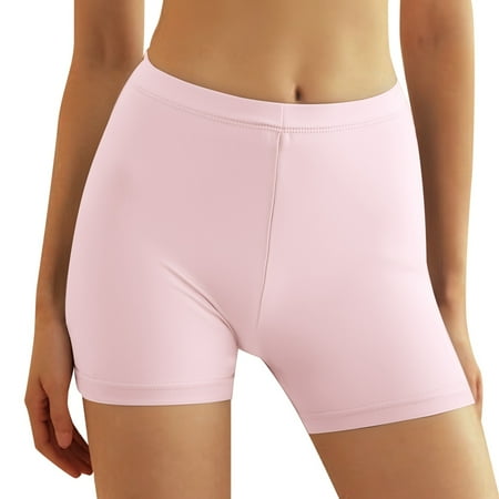 4 Packs Women s Underwear Solid Color Silk Mid Waist Silk Knit Comfortable Breathable Leggings Briefs Panties for Women XL Pink