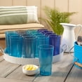 thumbnail image 3 of Vasos reutilizables de plástico acrílico para café de EE. UU. (juego de 16) vasos de agua de 20 onzas Colores costeros | Juego económico de vasos para beber estilo restaurante, apilables, sin BPA, fab, 3 of 5