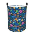 thumbnail image 6 of Lsque Sea Fish pattern Laundry Hamper Basket, Tall Woven Rope Hamper Basket for Clothes, Lightweight Storage Basket, Collapsible Waterproof-Medium, 6 of 8