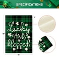 thumbnail image 2 of Sm:)e Lucky and Blessed Shamrock St. Patrick's Day Garden Flag 12.5 x 18 Inch Watercolor Buffalo Plaid, Patricks Day Decoration, 2 of 7
