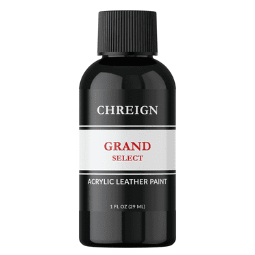 Chreign Acrylic Leather Paint, Black - Sneaker & Shoe Paint 1 oz.