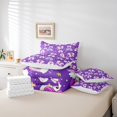 thumbnail image 4 of Erosebridal Cute Unicorn Bedding Twin Size, Kawaii Star Rainbow Comforter Sets with Sheets, Aesthetic Purple Duvet Set, Breathable Room Decoration, Reversible 7-Piece, 4 of 5