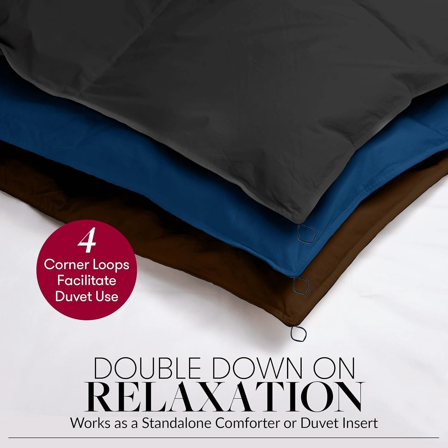 Hotel Collection Twin/Twin XL Size Comforter - 1600 Series Down Alternative Home Bedding & Duvet Insert - Navy Blue