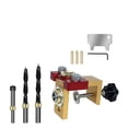 thumbnail image 2 of Woodworking 3 in 1 Doweling Jig Kit Adjustable Wood Dowel Punch Locator Aluminum Pocket Hole Jig, 2 of 5