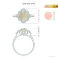 thumbnail image 6 of Angara Natural Opal Ring - Victorian Style Oval 1.1 ct Opal and Diamond Halo Engagement Ring for Women | October Birthstone Jewelry | 14K White Gold Opal Ring (Ring Size = 8), 6 of 10