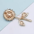 thumbnail image 7 of Hyasfey Women Brooch Pin Shiny Rhinestones Inlaid Plant Flower Pin Suit Coat Lapel Shawl Scarf Badge Clothing Accessories, 7 of 7