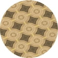 thumbnail image 1 of Ahgly Company Machine Washable Indoor Square Transitional Yellow Orange Area Rugs, 3' Square, 1 of 7