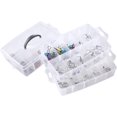 thumbnail image 5 of 3-Tier Stackable Storage Container Box with 30 Adjustable Compartments, Plastic Organizer Box,Snap-lock Tray Container Box for Fuse Beads, Jewelry,Tool,Kids Toy,Clear, 5 of 8