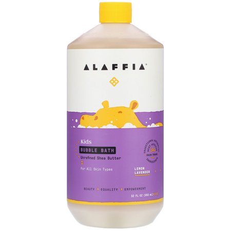 Alaffia Bubble Bath Shea & Lemon Lavender 32 fl oz (Pack of 3)